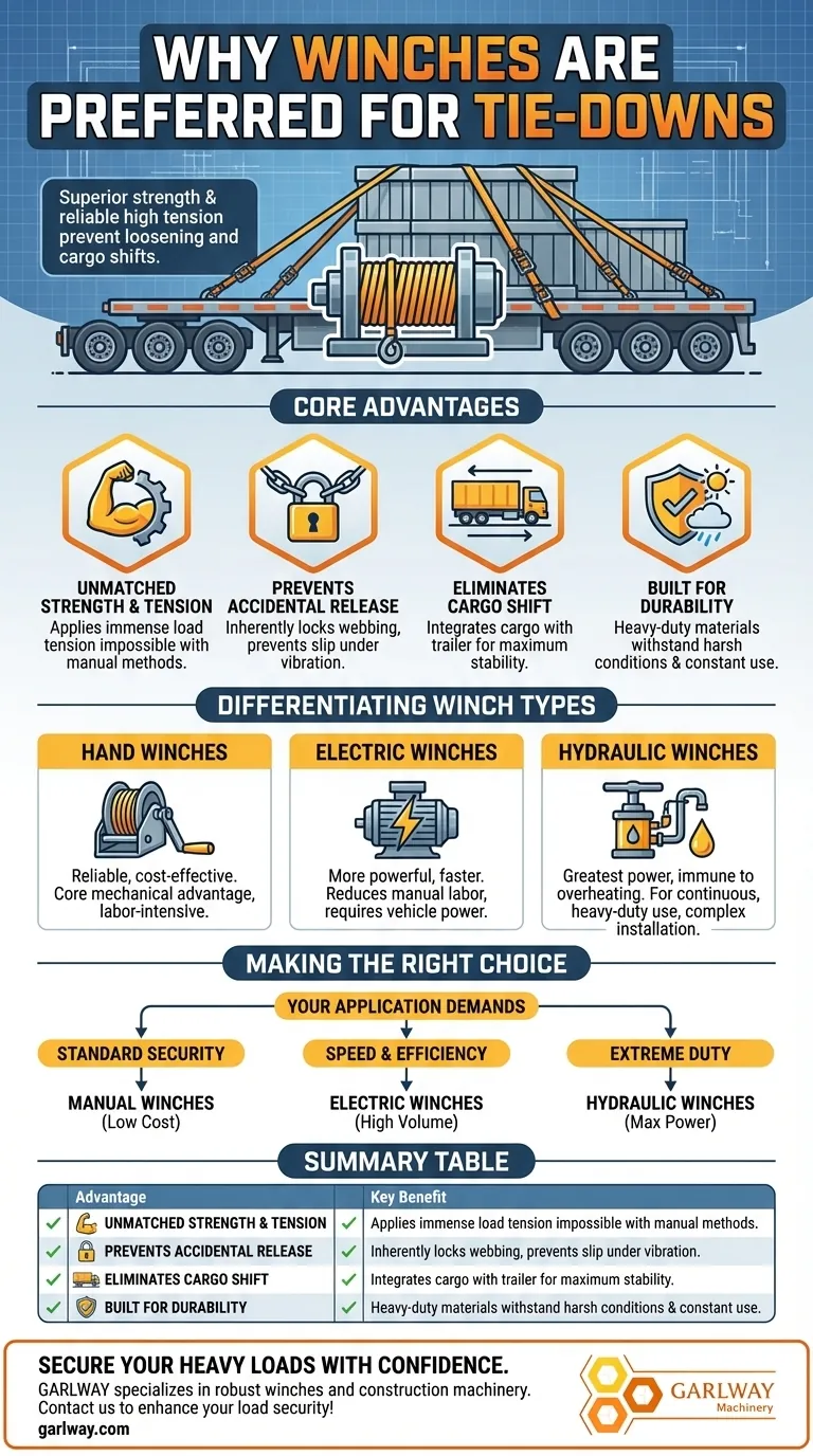 Por que os guinchos são preferidos em relação a outras opções de amarração? Força Superior e Segurança de Carga Inigualável Guia Visual