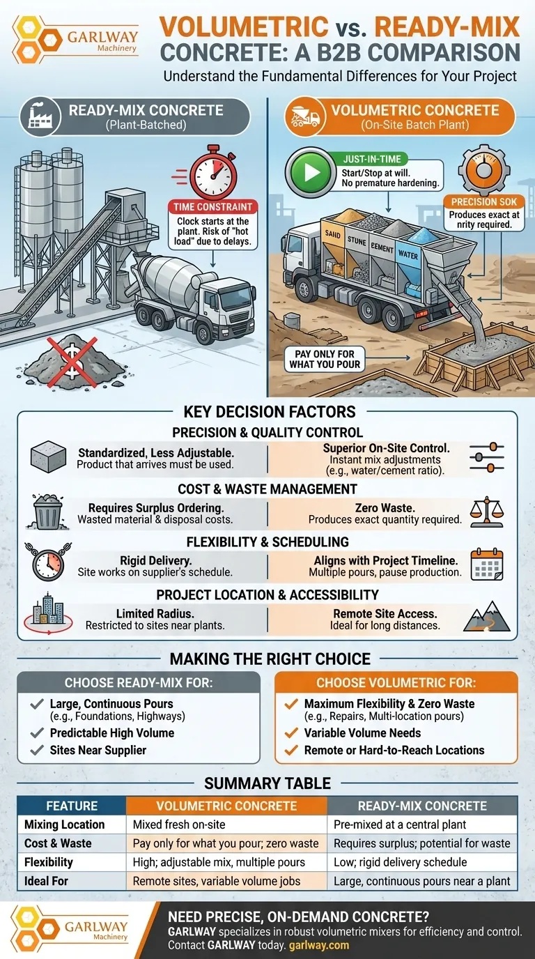 Wie schneidet Volumetric Beton im Vergleich zu Transportbeton ab? Wählen Sie die richtige Methode für Ihr Projekt Visuelle Anleitung