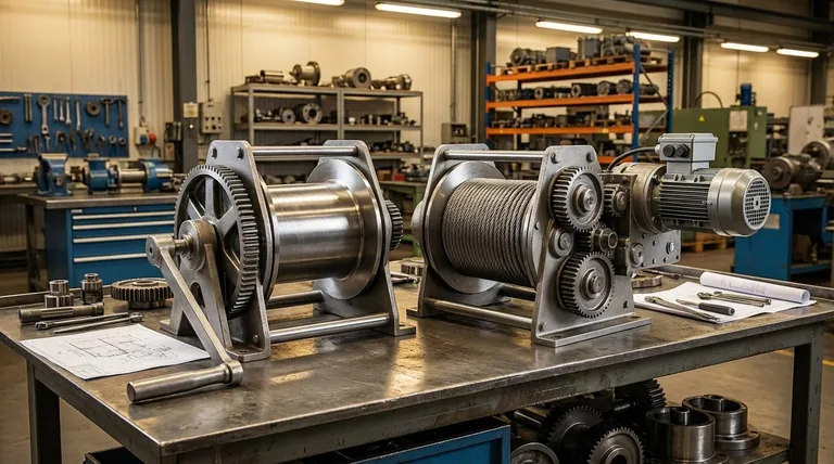 수동 윈치와 전기 윈치 모두에 공통적인 구성 요소는 무엇인가요? 알아야 할 핵심 메커니즘