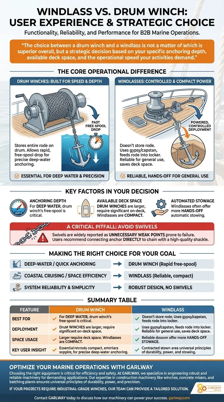 ما هي تجارب المستخدم مع الرافعات الأوتوماتيكية والرافعات الأسطوانية؟ اختيار نظام المرساة المناسب لقاربك دليل مرئي
