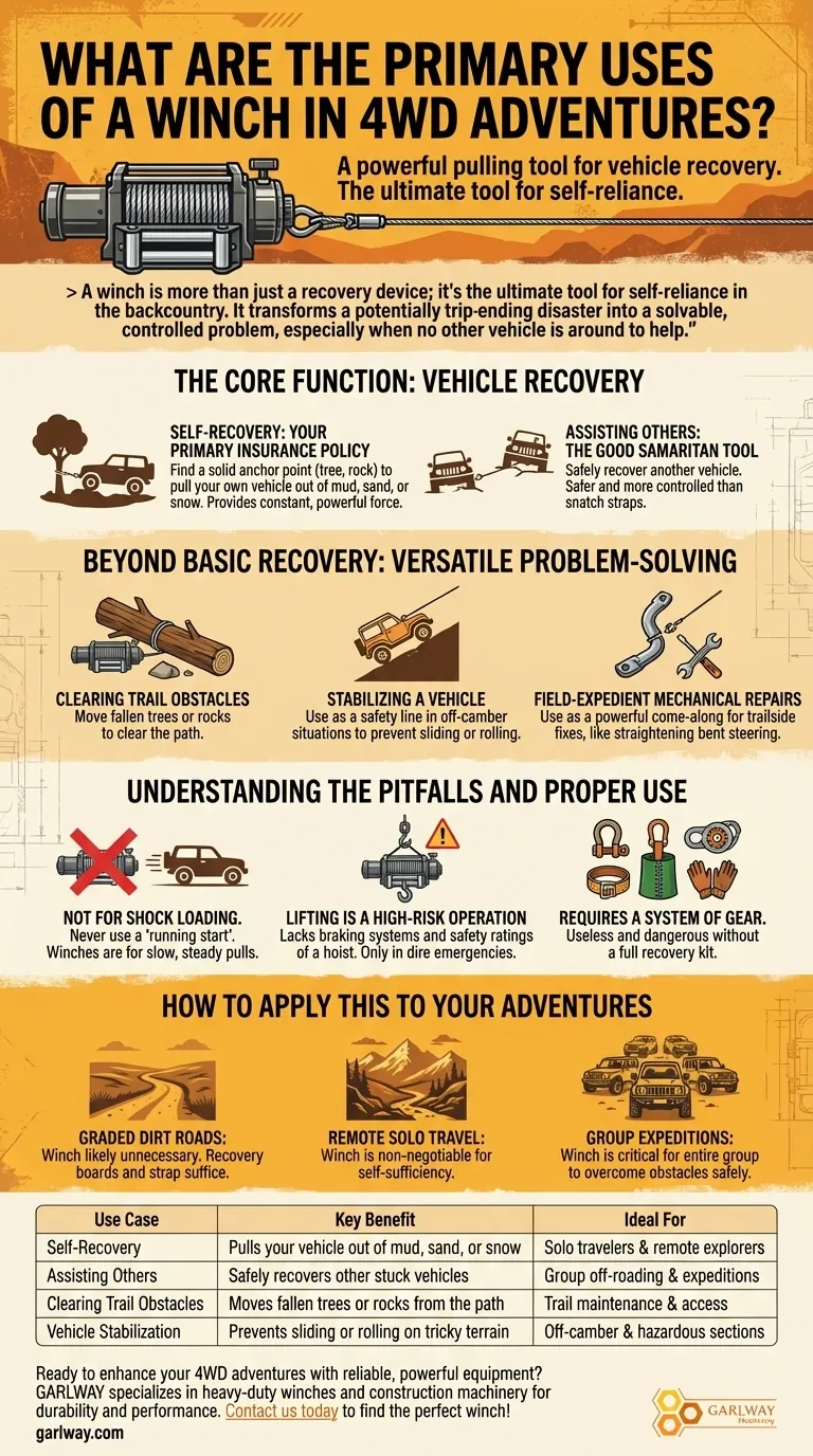 Was sind die Hauptanwendungszwecke einer Seilwinde bei 4WD-Abenteuern? Ihr ultimativer Leitfaden zur Geländeselbstständigkeit Visuelle Anleitung