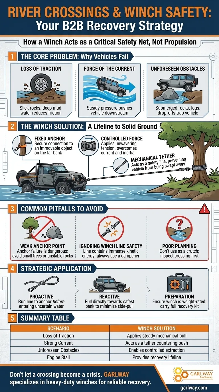 Wie hilft eine Winde bei Flussdurchfahrten? Sicherstellung der sicheren Fahrzeugbergung Visuelle Anleitung