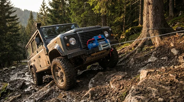 윈치는 4WD 차량의 지형 적응력을 어떻게 향상시키나요? 완벽한 오프로드 제어 달성