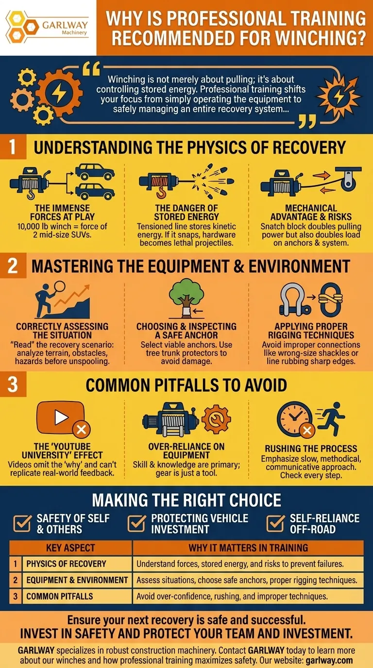 Por que o treinamento profissional é recomendado para guinchos? Domine as Forças para Recuperação Segura de Veículos Guia Visual