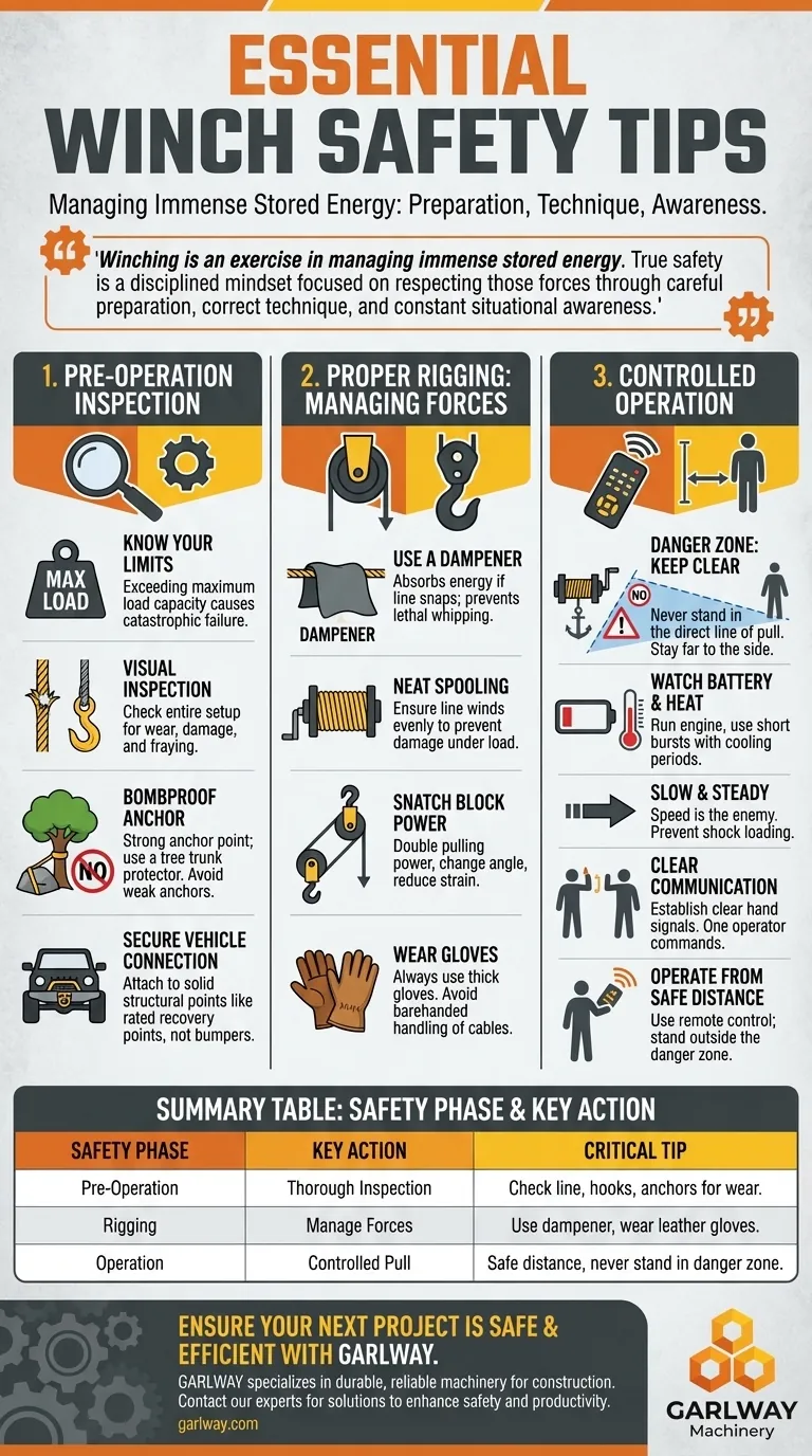 What are some essential winch safety tips? Master the 3-Phase Safety Protocol Visual Guide