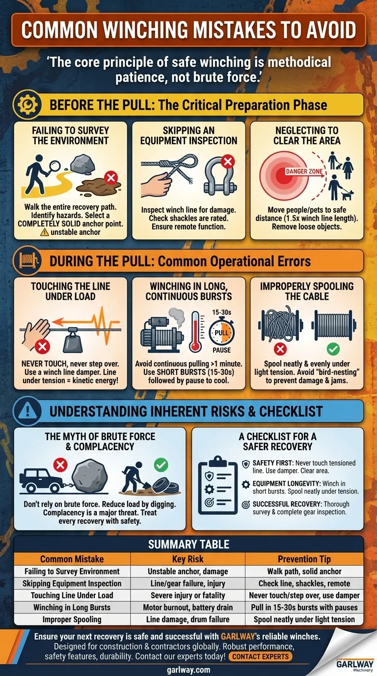 Welche häufigen Fehler beim Winden sollte man vermeiden? Ein Leitfaden zur sicheren und effektiven Fahrzeugbergung Visuelle Anleitung