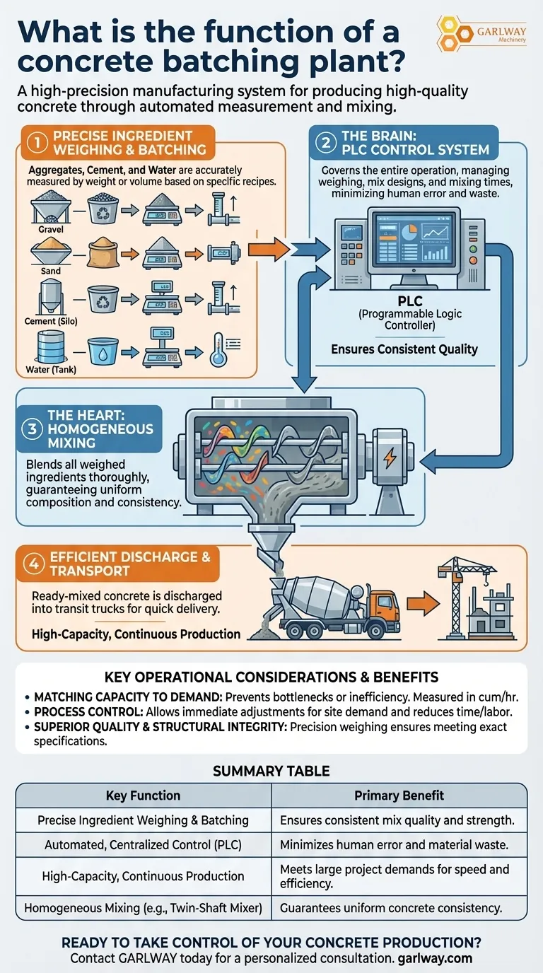 混凝土搅拌站的功能是什么？为您的项目提供精度、质量和效率 图解指南