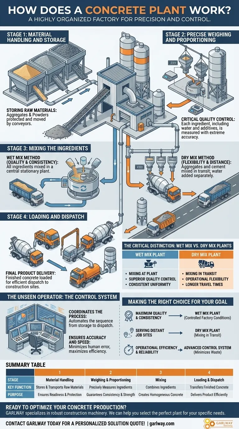 Comment fonctionne une centrale à béton ? Guide pour une production de béton efficace et de haute qualité Guide Visuel
