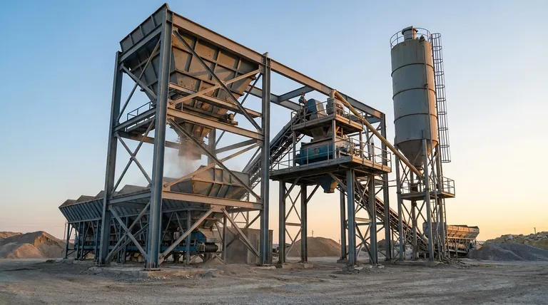 ما هو الغرض من الهيكل الفولاذي في محطة الخلط؟ ضمان سلامة المحطة ودقة الخلط