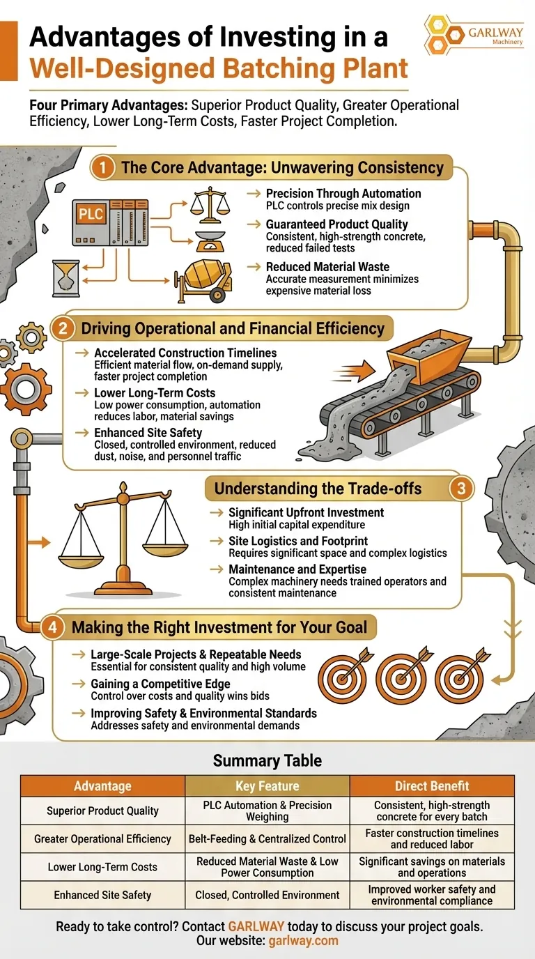 Quais são as vantagens de investir em uma central de concreto bem projetada? Alcance Qualidade e Eficiência Incomparáveis Guia Visual