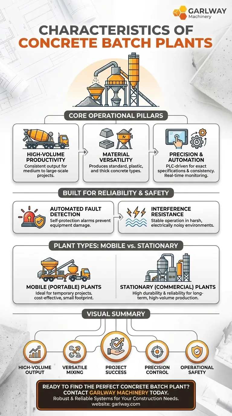 コンクリートプラントの特徴は何ですか？ 大量生産、多用途性、自動化システム ビジュアルガイド