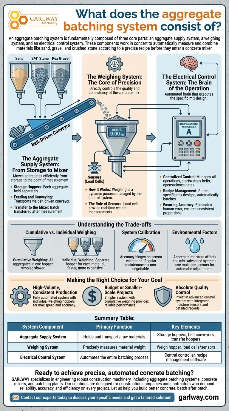 What does the aggregate batching system consist of? The 3 Core Components Explained Visual Guide