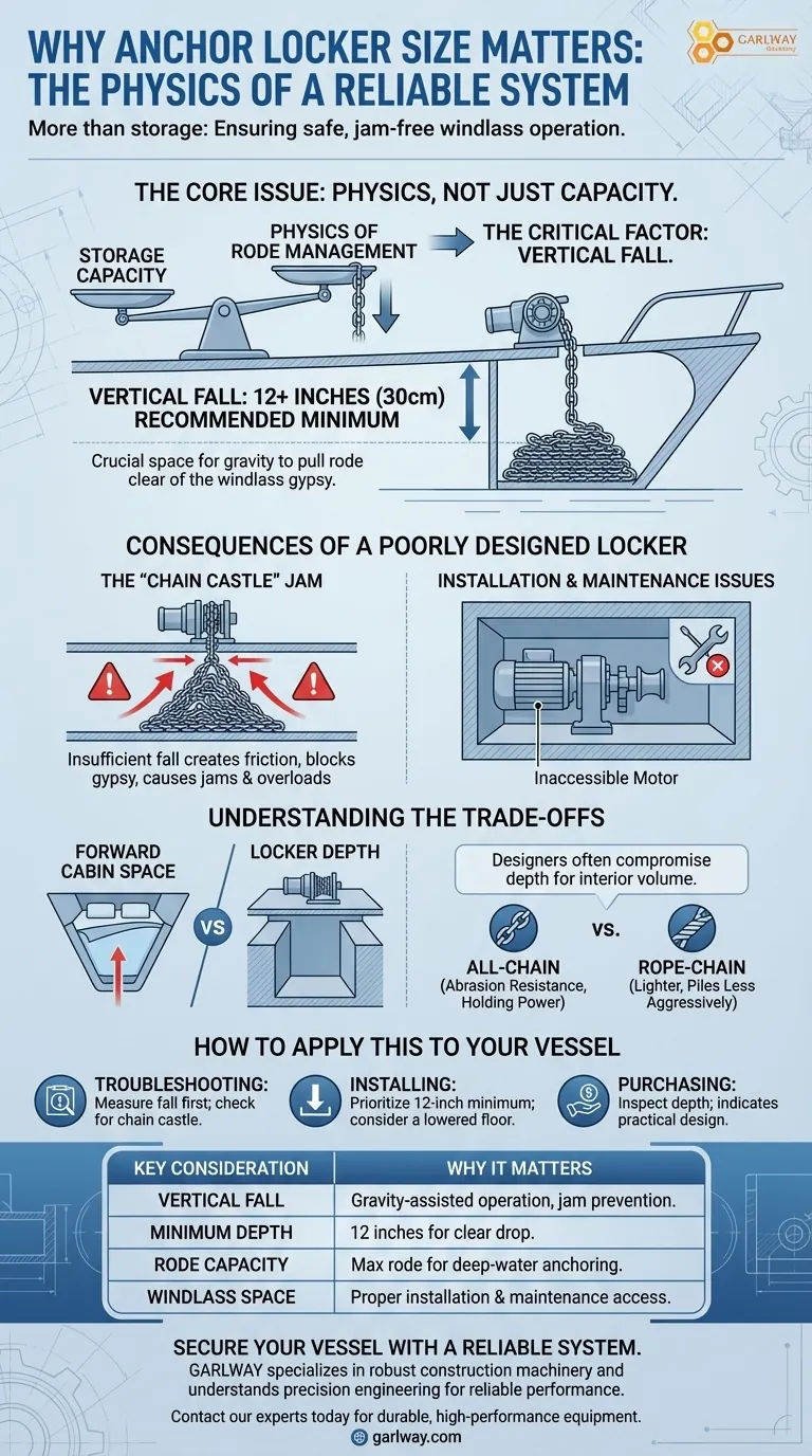 Why is anchor locker size important? The Key to a Jam-Free Windlass & Safe Anchoring Visual Guide