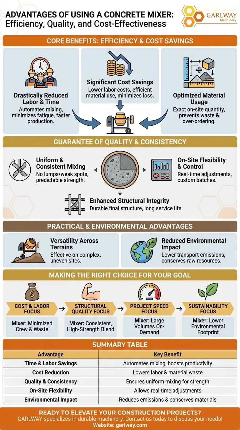 What are the advantages of a concrete mixer? Save Time, Cut Costs, and Guarantee Quality Visual Guide
