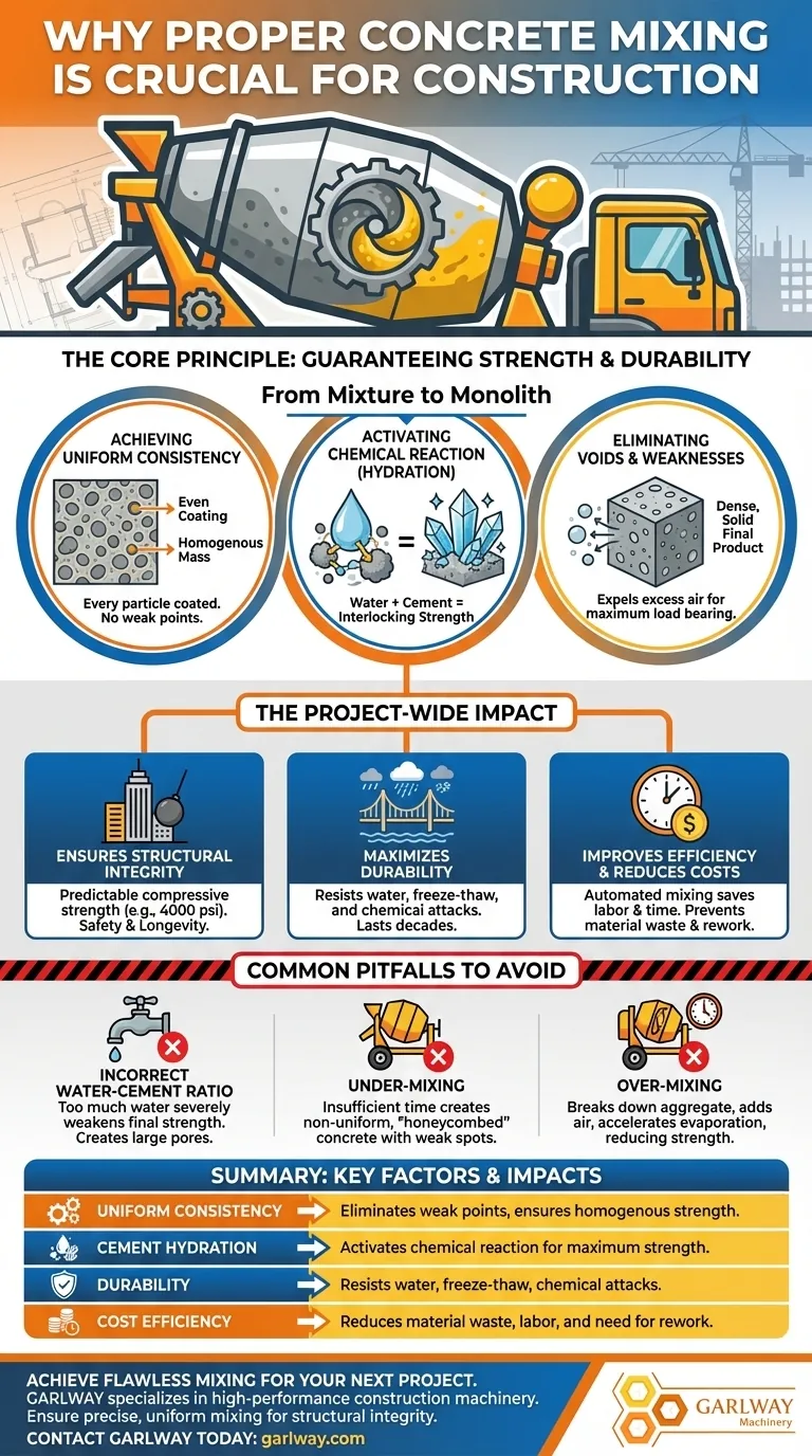 Почему правильное смешивание бетона имеет решающее значение для строительства? Обеспечение структурной целостности и долговечности Визуальное руководство