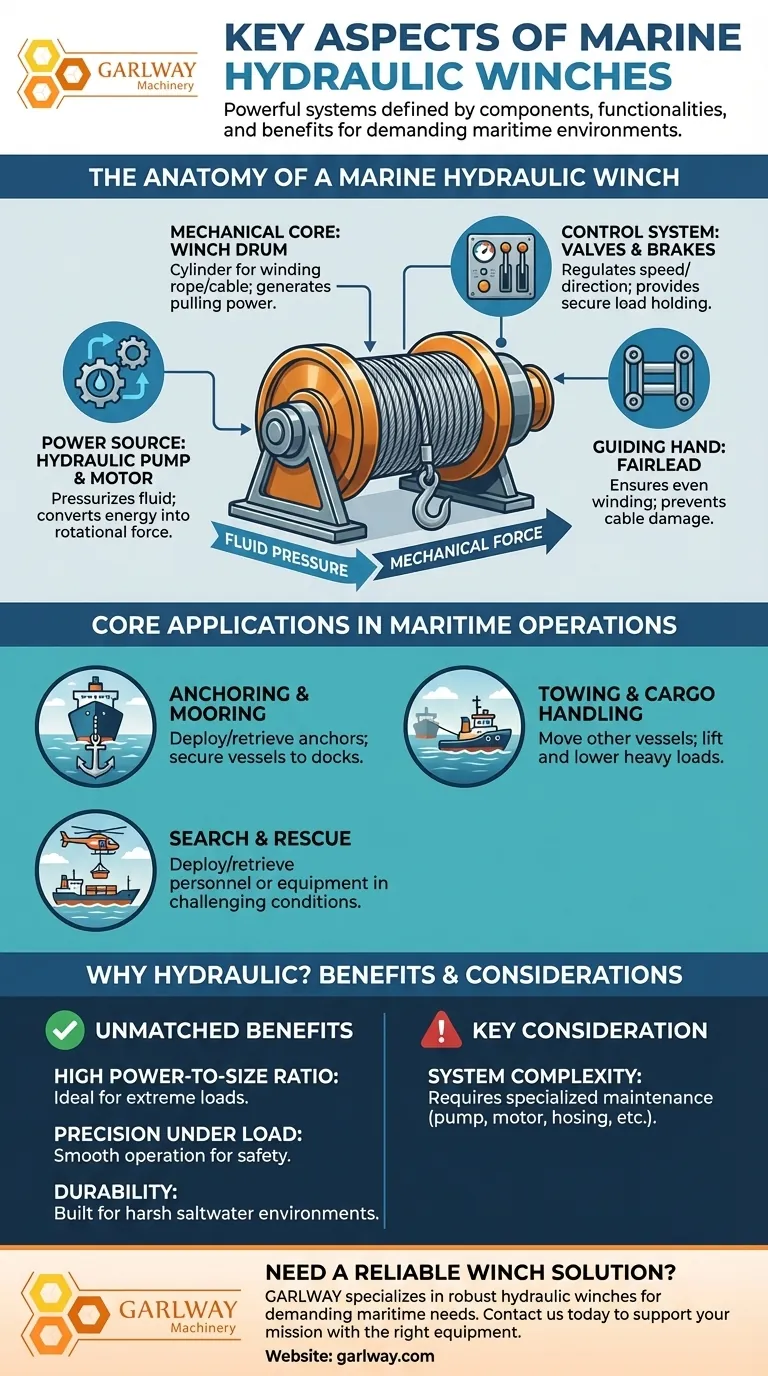 ¿Cuáles son los aspectos clave de los cabrestantes hidráulicos marinos? Potencia, Control y Durabilidad para Operaciones Marítimas Guía Visual