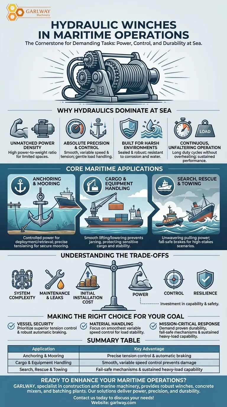 Was sind die Hauptanwendungsbereiche von hydraulischen Winden im maritimen Betrieb? Stromversorgung kritischer Aufgaben auf See Visuelle Anleitung