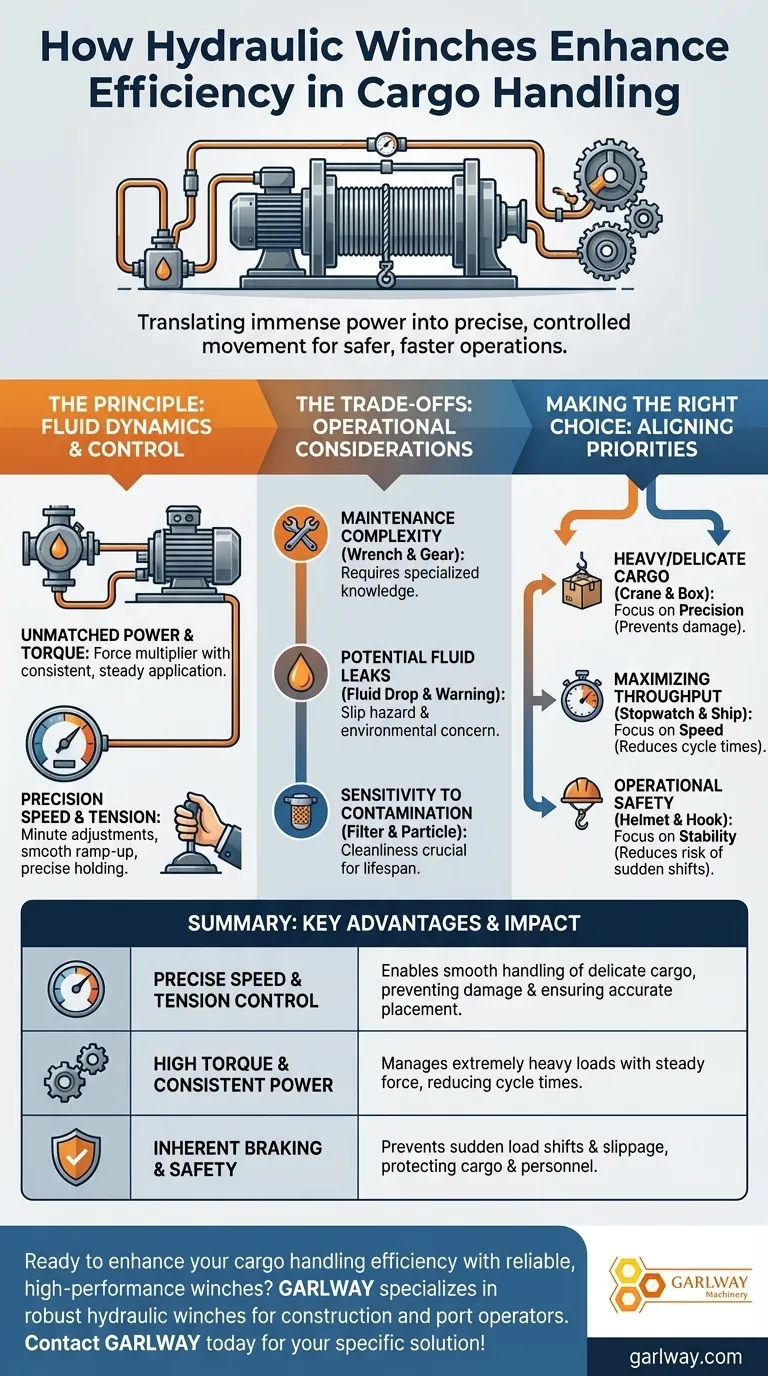 Comment les treuils hydrauliques améliorent-ils l'efficacité de la manutention des marchandises ? Obtenez une puissance contrôlée pour des opérations plus sûres et plus rapides. Guide Visuel