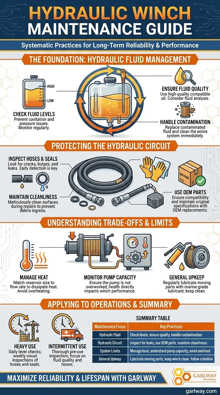 Quali pratiche di manutenzione sono raccomandate per gli argani idraulici? Garantire prestazioni e affidabilità ottimali Guida Visiva