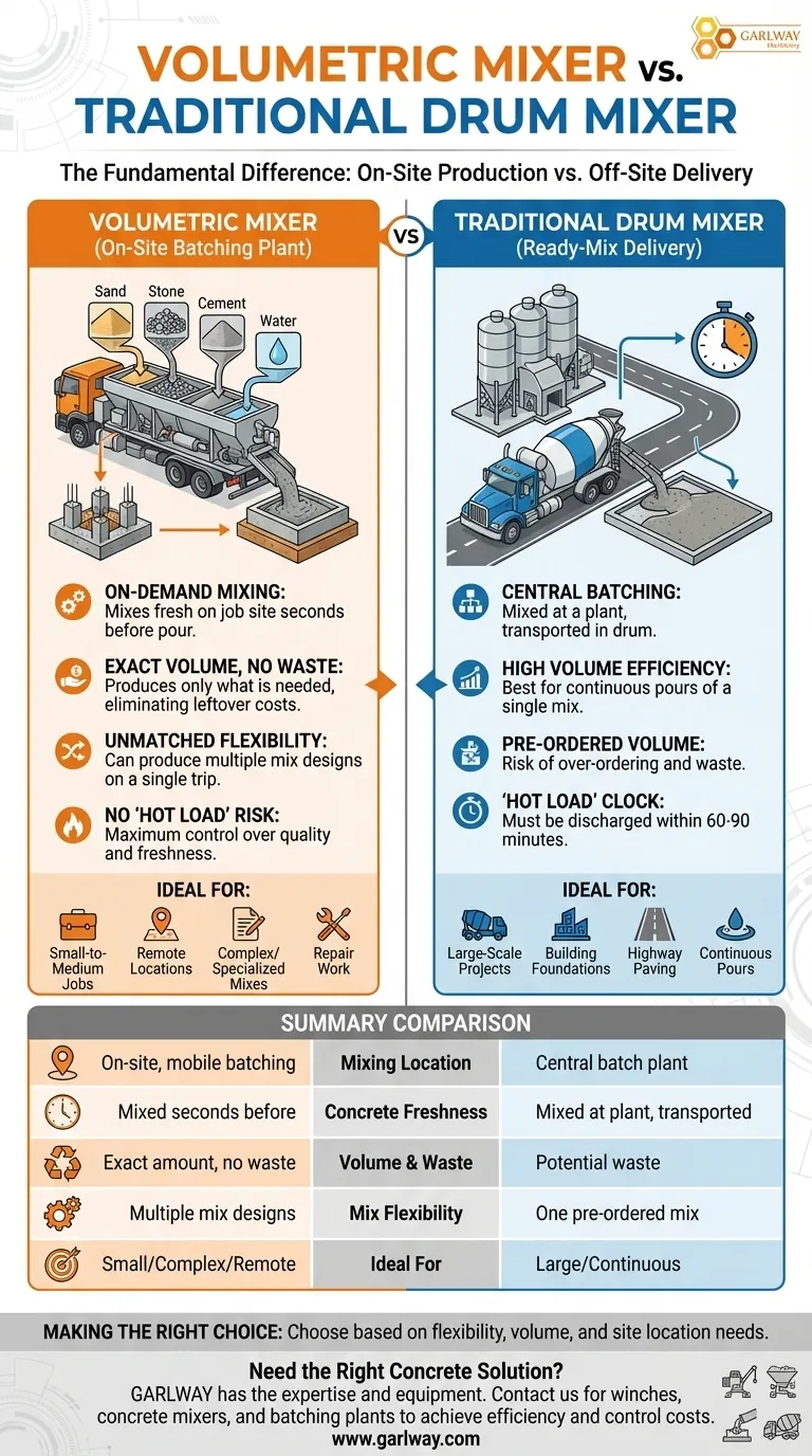 ¿En qué se diferencian las mezcladoras volumétricas de otros tipos de camiones mezcladores de concreto? Desbloquee el control del concreto en el sitio Guía Visual