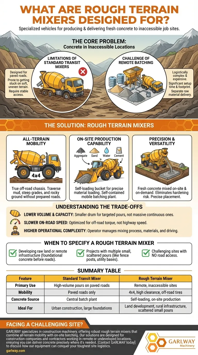 험지 믹서는 무엇을 위해 설계되었습니까? 준비되지 않은 현장에서 콘크리트 배달 마스터하기 시각적 가이드