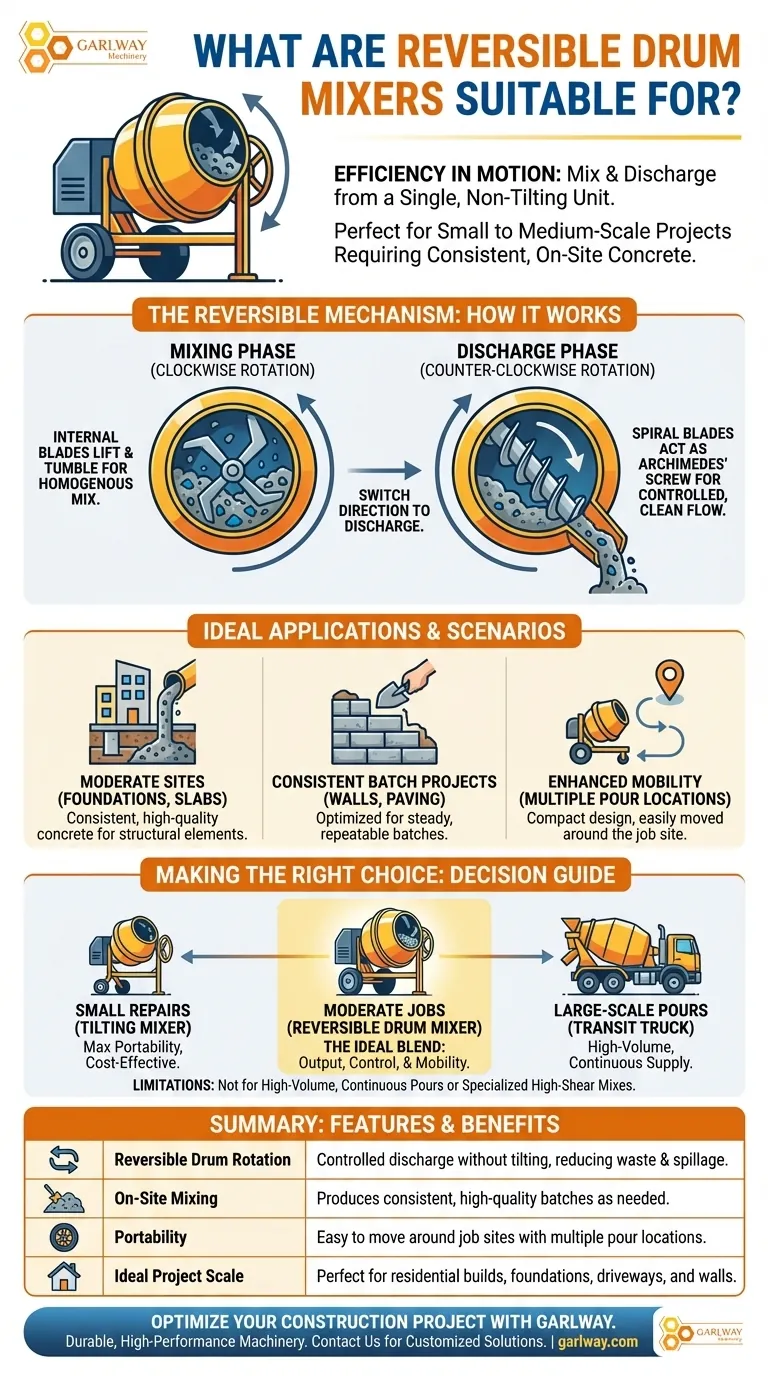 Wofür eignen sich Wenderstrommischer? Ideal für effizientes Mischen von Beton vor Ort Visuelle Anleitung