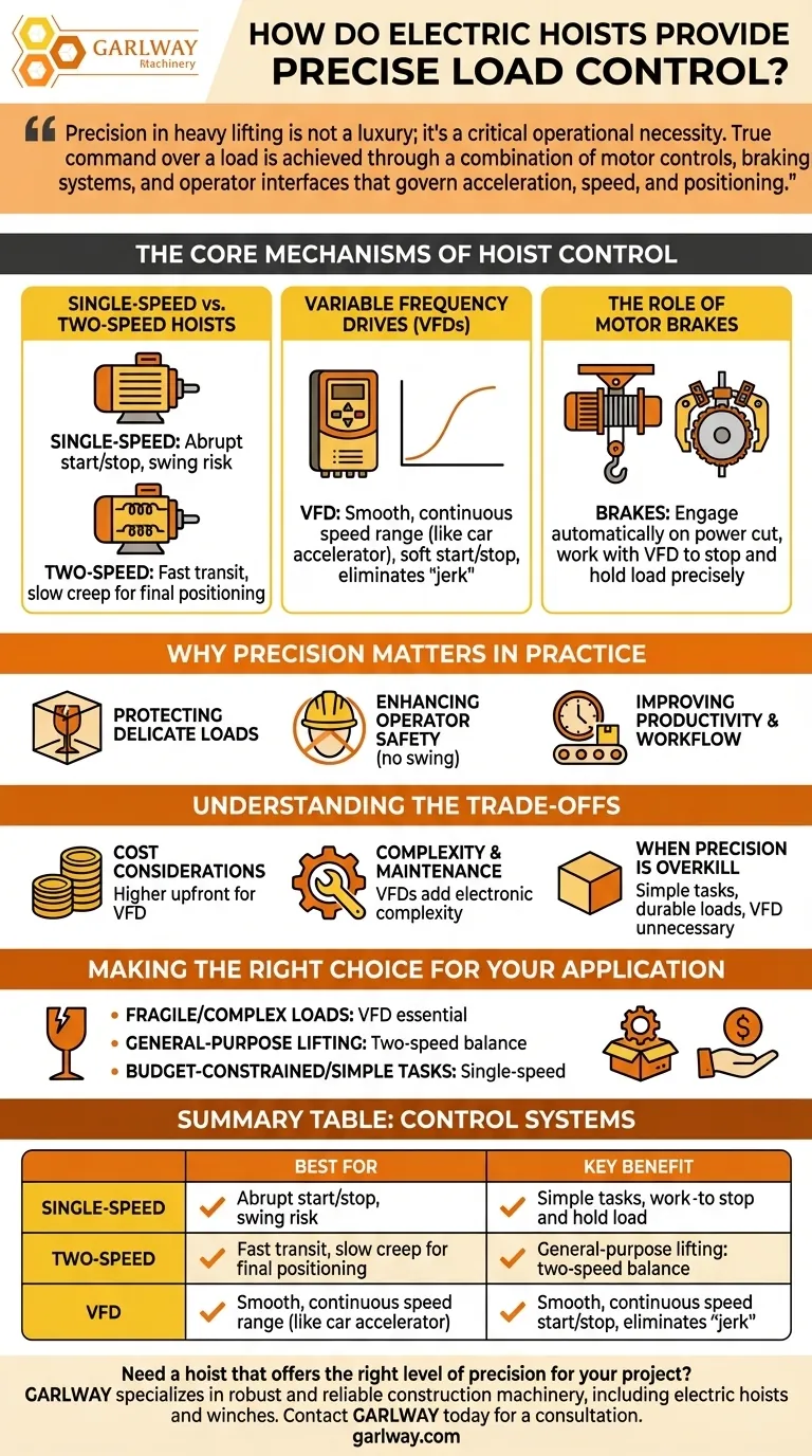 كيف توفر الرافعات الكهربائية تحكمًا دقيقًا في الحمل؟ تحقيق رفع آمن ودقيق دليل مرئي