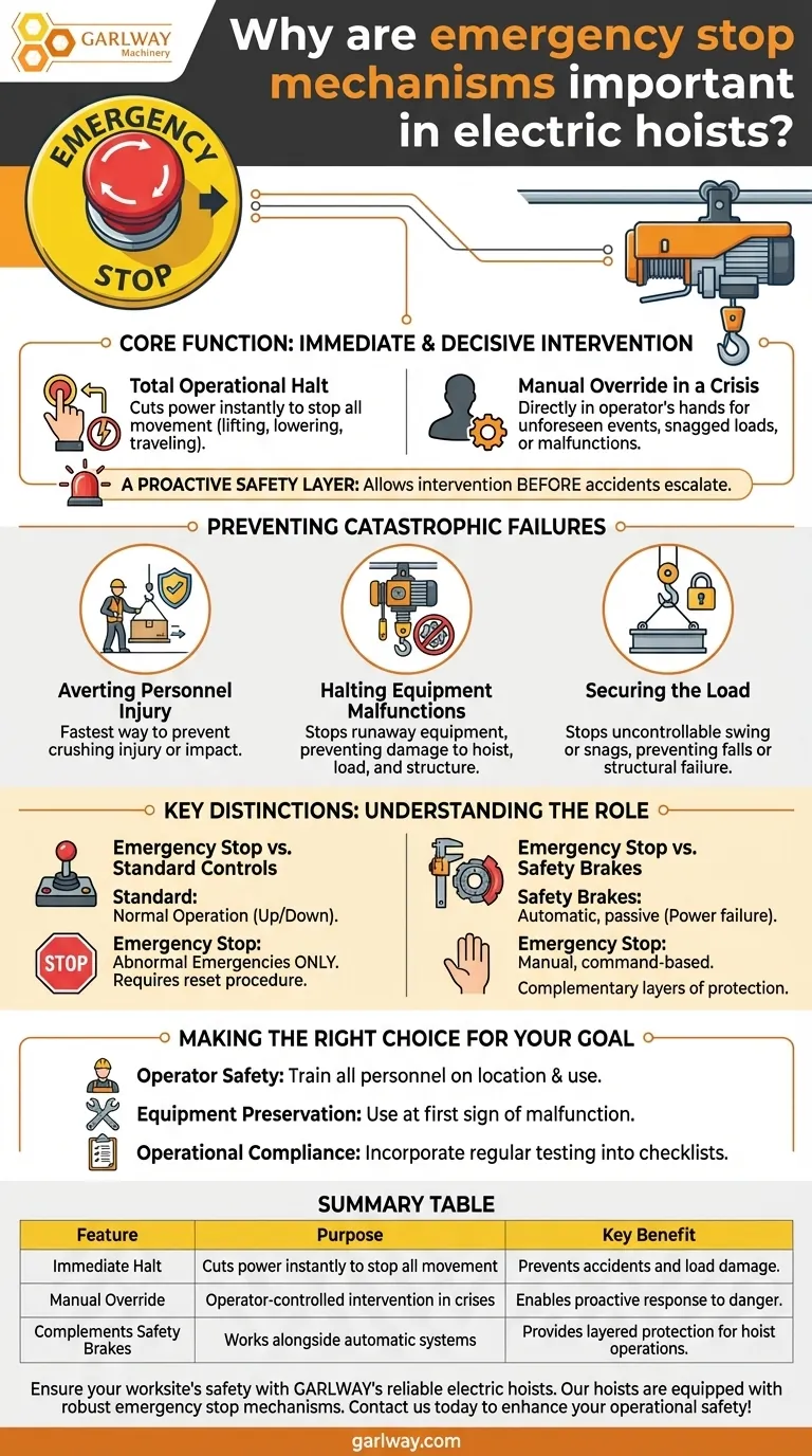 Warum sind Not-Aus-Mechanismen bei Elektroseilzügen wichtig? Die letzte Verteidigungslinie Visuelle Anleitung