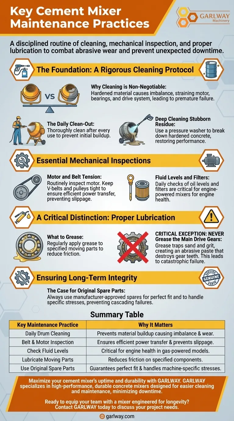 ما هي ممارسات الصيانة الرئيسية لخلاطات الأسمنت؟ إطالة العمر الافتراضي وتعزيز الموثوقية دليل مرئي