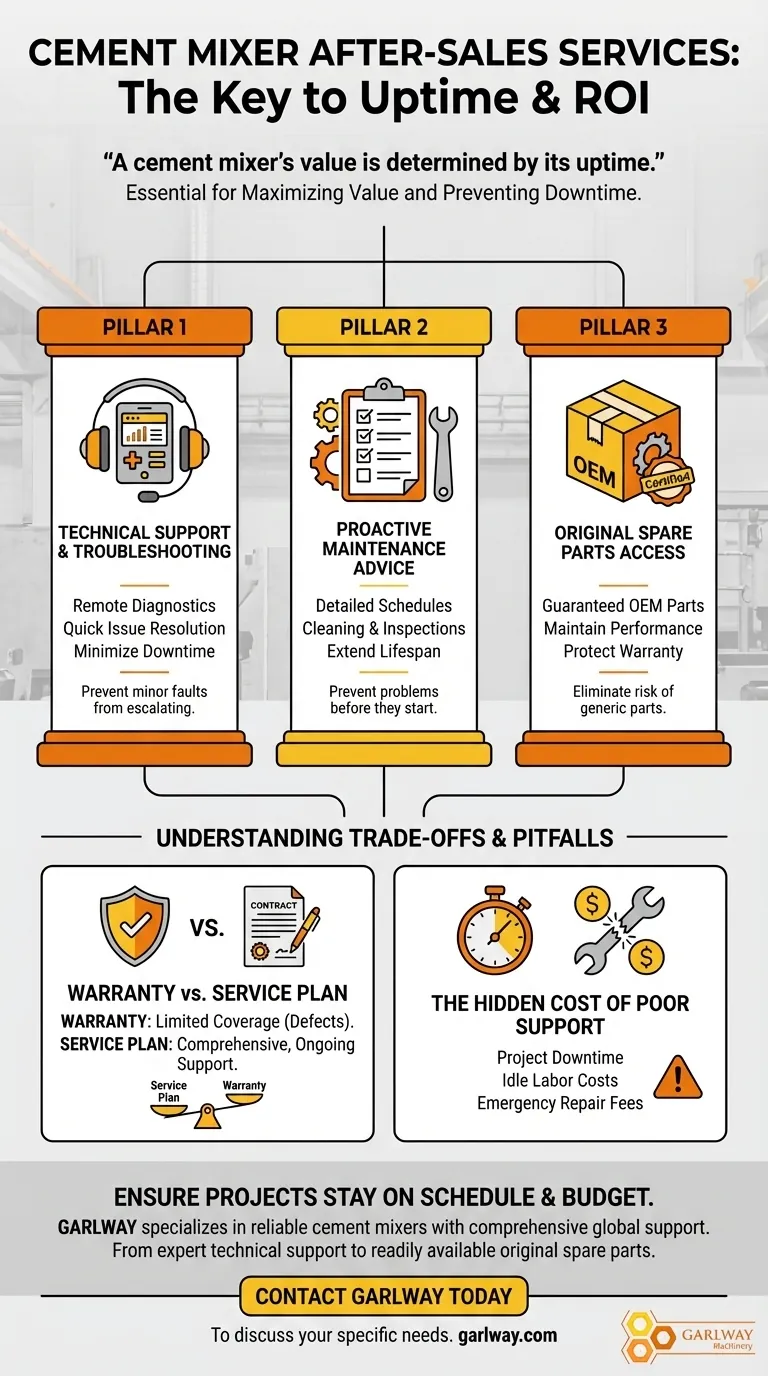 Welche After-Sales-Services werden typischerweise für Betonmischer angeboten? Maximale Betriebszeit & ROI sicherstellen Visuelle Anleitung