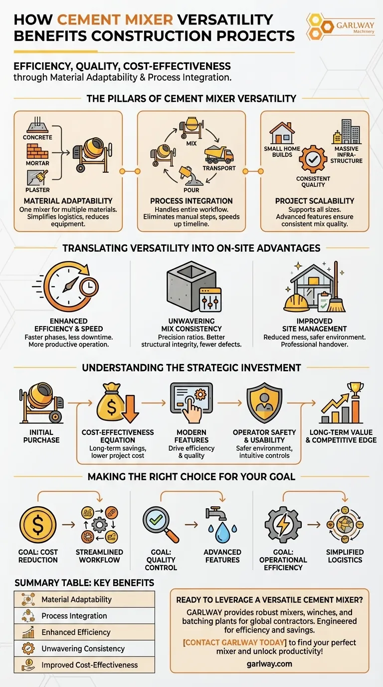 Comment la polyvalence des bétonnières peut-elle bénéficier aux projets de construction ? Améliorez l'efficacité et la qualité Guide Visuel