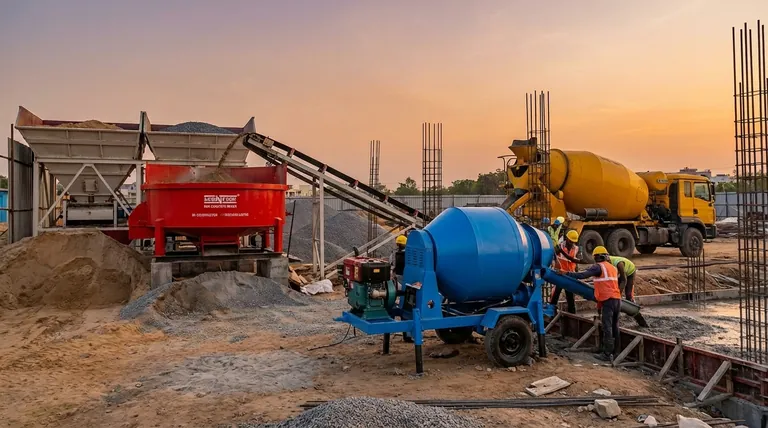 ما هي أنواع آلات خلط الخرسانة المختلفة المتوفرة؟ اختر الخلاط المناسب لمشروعك