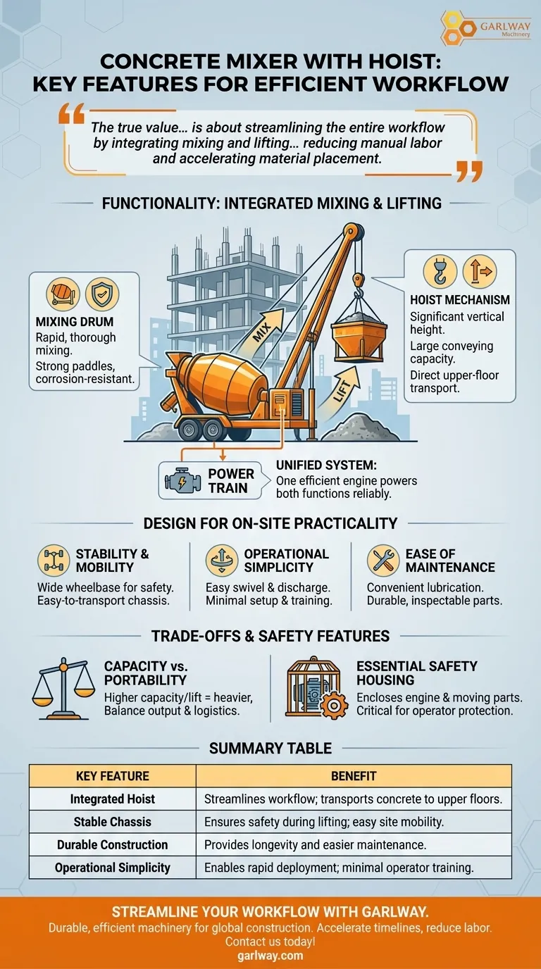 带提升机的混凝土搅拌机有哪些主要特点？提高多层项目的效率 图解指南
