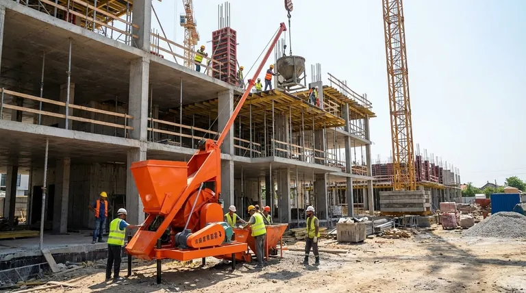 带提升机的混凝土搅拌机有哪些主要特点？提高多层项目的效率