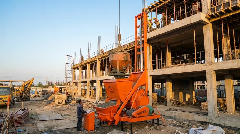 كيف يوفر خلاط الخرسانة مع الرافعة الوقت والجهد؟ عزز الكفاءة في المشاريع متعددة الطوابق