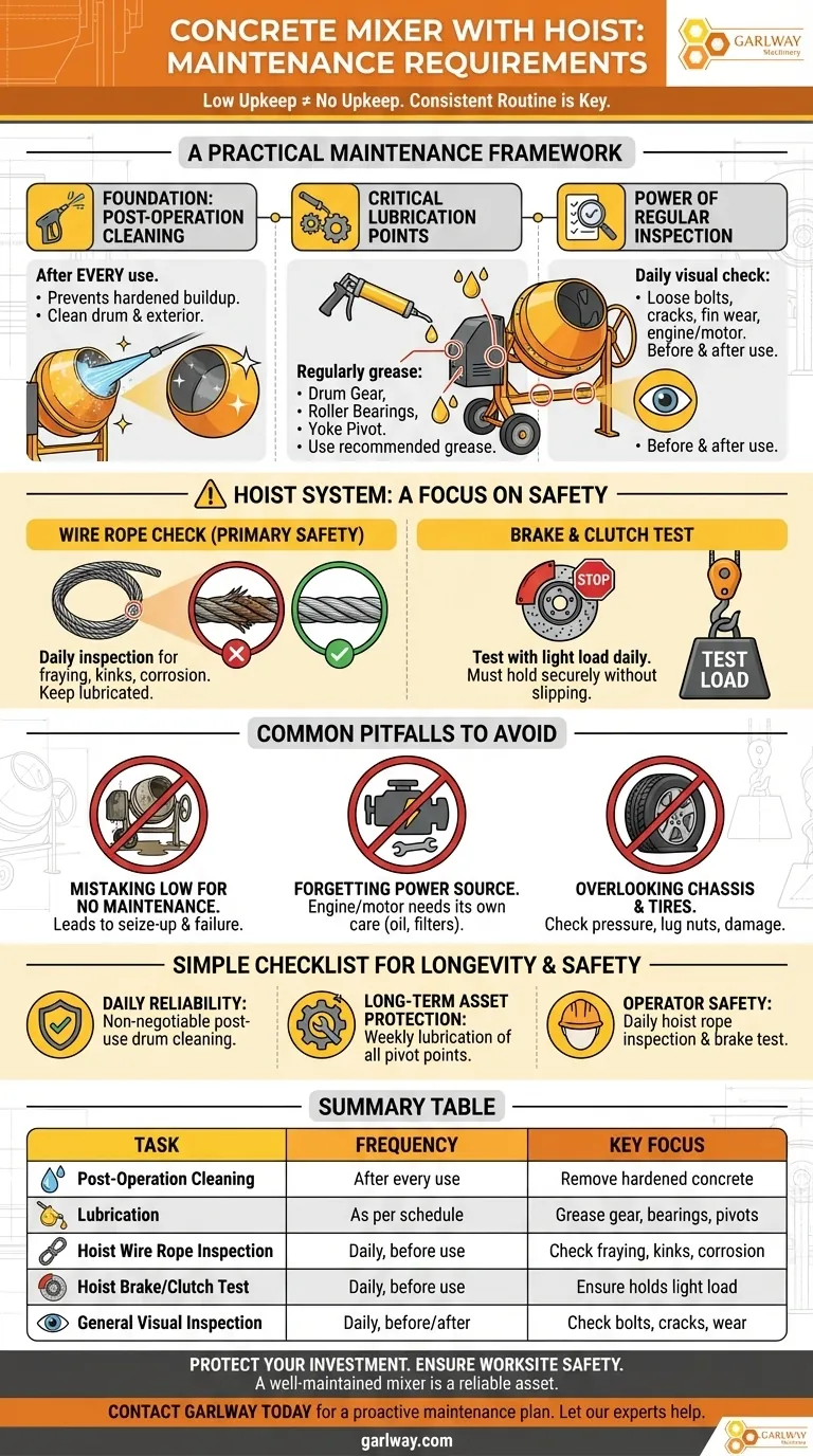 Quais são os requisitos de manutenção para a betoneira com elevador? Garanta confiabilidade e segurança a longo prazo Guia Visual