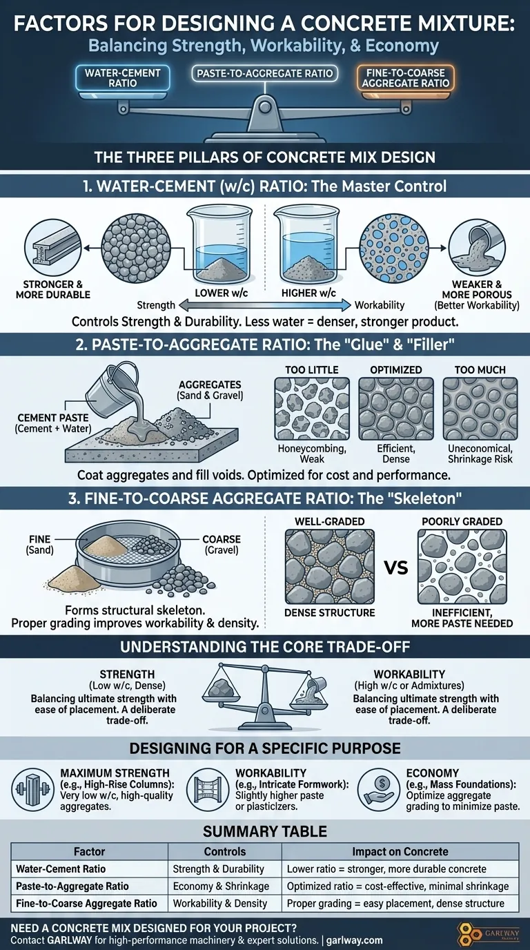 コンクリート混合物の設計において考慮すべき要素は何ですか？強度と作業性のバランスをマスターする ビジュアルガイド
