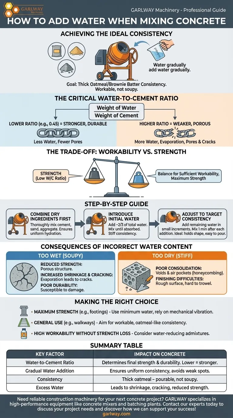 ¿Cómo se debe añadir el agua al mezclar hormigón? Una guía para lograr la resistencia y trabajabilidad perfectas Guía Visual