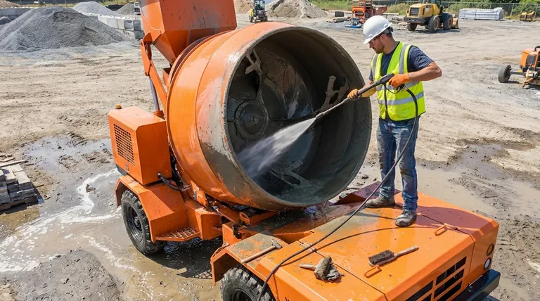 セルフローディングコンクリートミキサーでの材料の堆積や付着を防ぐにはどうすればよいですか?効率化のための必須戦略