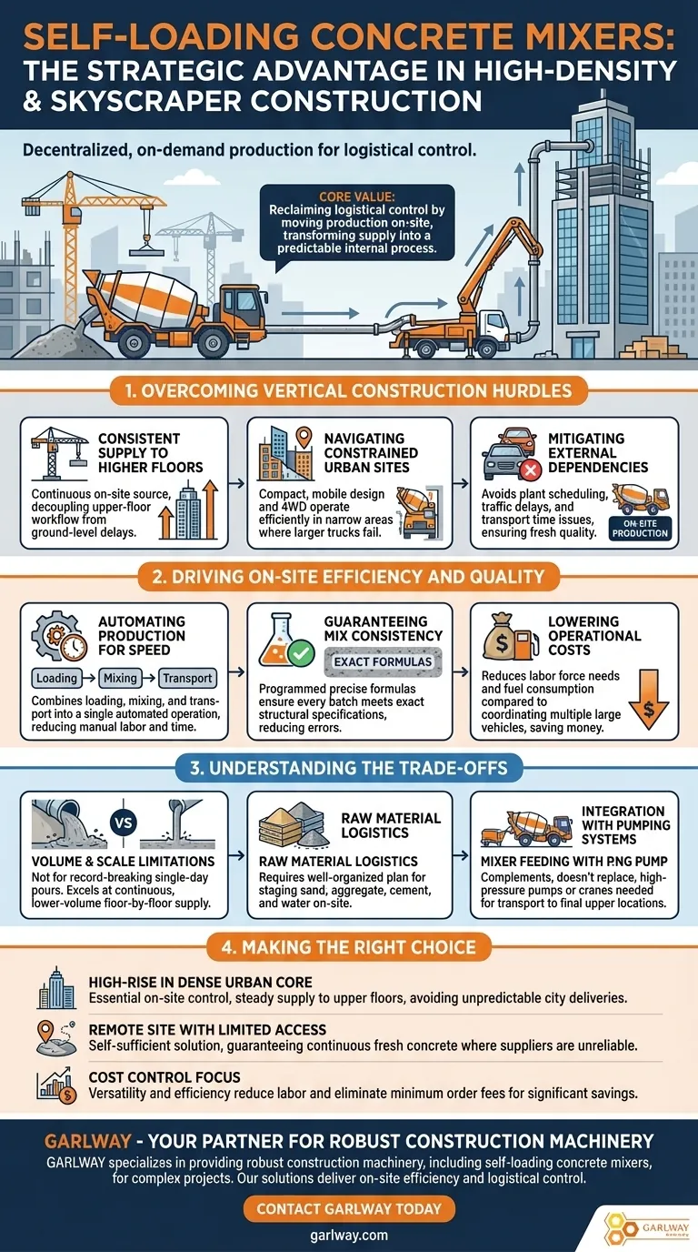 ما هو الدور الذي تلعبه خلاطات الخرسانة ذاتية التحميل في بناء المساكن عالية الكثافة ناطحات السحاب؟ اكتساب السيطرة على الإنتاج في الموقع دليل مرئي