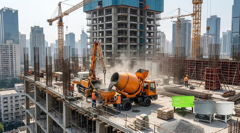 ما هو الدور الذي تلعبه خلاطات الخرسانة ذاتية التحميل في بناء المساكن عالية الكثافة ناطحات السحاب؟ اكتساب السيطرة على الإنتاج في الموقع