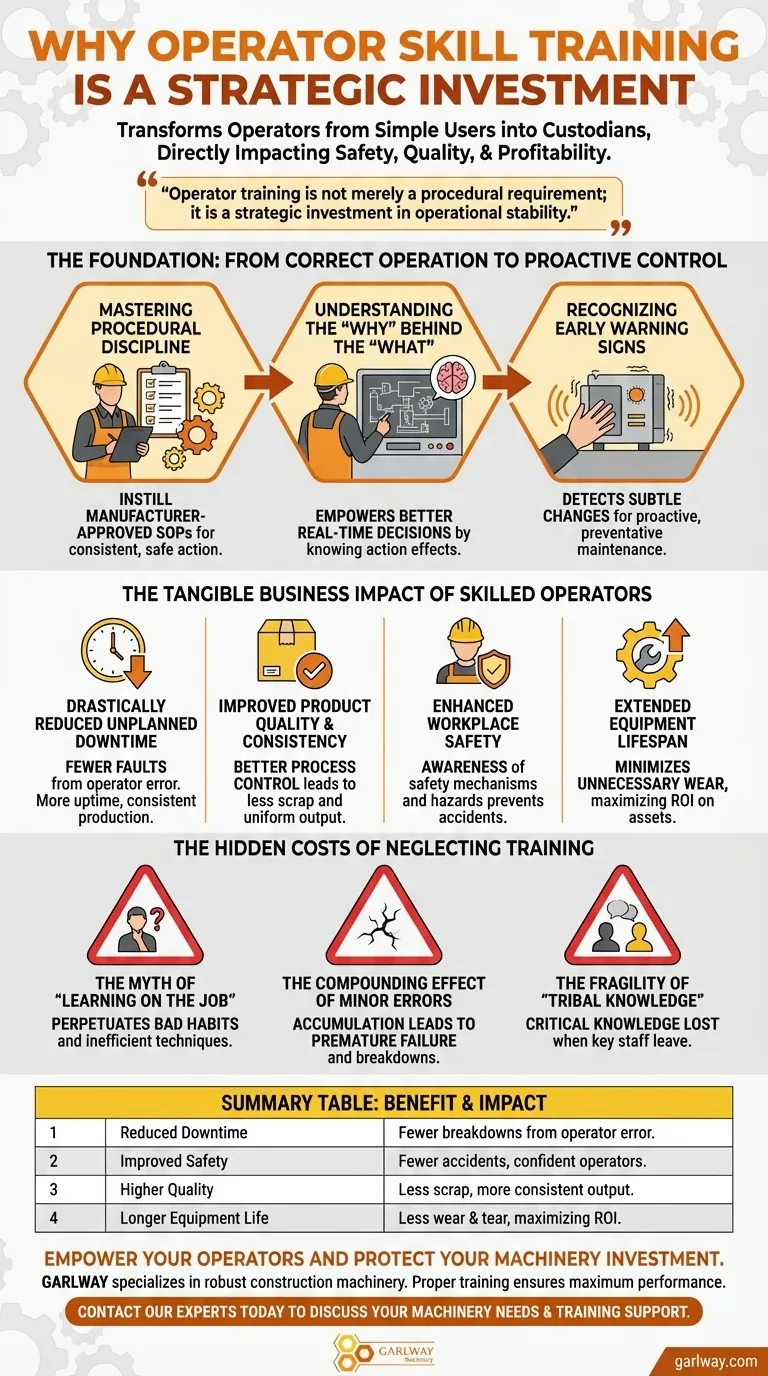 لماذا يعتبر تدريب مهارات المشغلين مهماً؟ زيادة وقت التشغيل والسلامة والجودة دليل مرئي