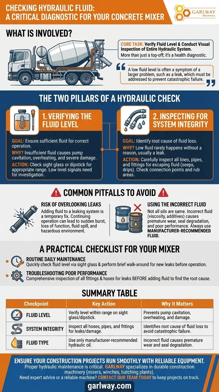 Cosa comporta il controllo del fluido idraulico di una betoniera? Una guida alla manutenzione preventiva Guida Visiva