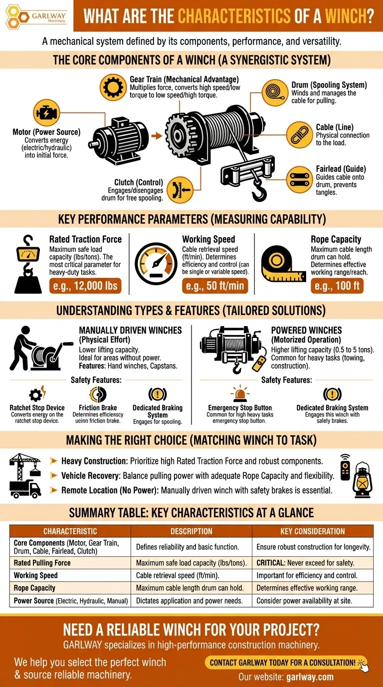 Quali sono le caratteristiche di un verricello? Componenti principali e prestazioni chiave spiegate Guida Visiva