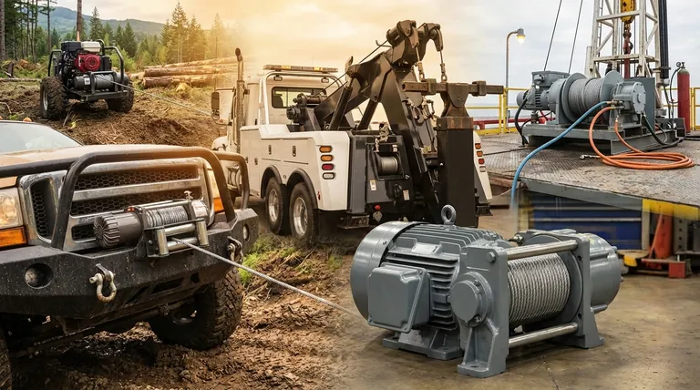 Quali sono i diversi tipi di verricelli in base alla fonte di alimentazione? Scegli la Potenza Giusta per il Tuo Lavoro