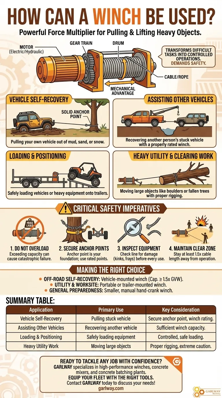 Как можно использовать лебедку? Мастер по эвакуации транспортных средств и подъему тяжестей Визуальное руководство