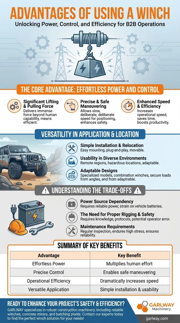 使用绞盘有什么优点？实现轻松省力的强大动力和精确控制，轻松应对重型起重任务 图解指南