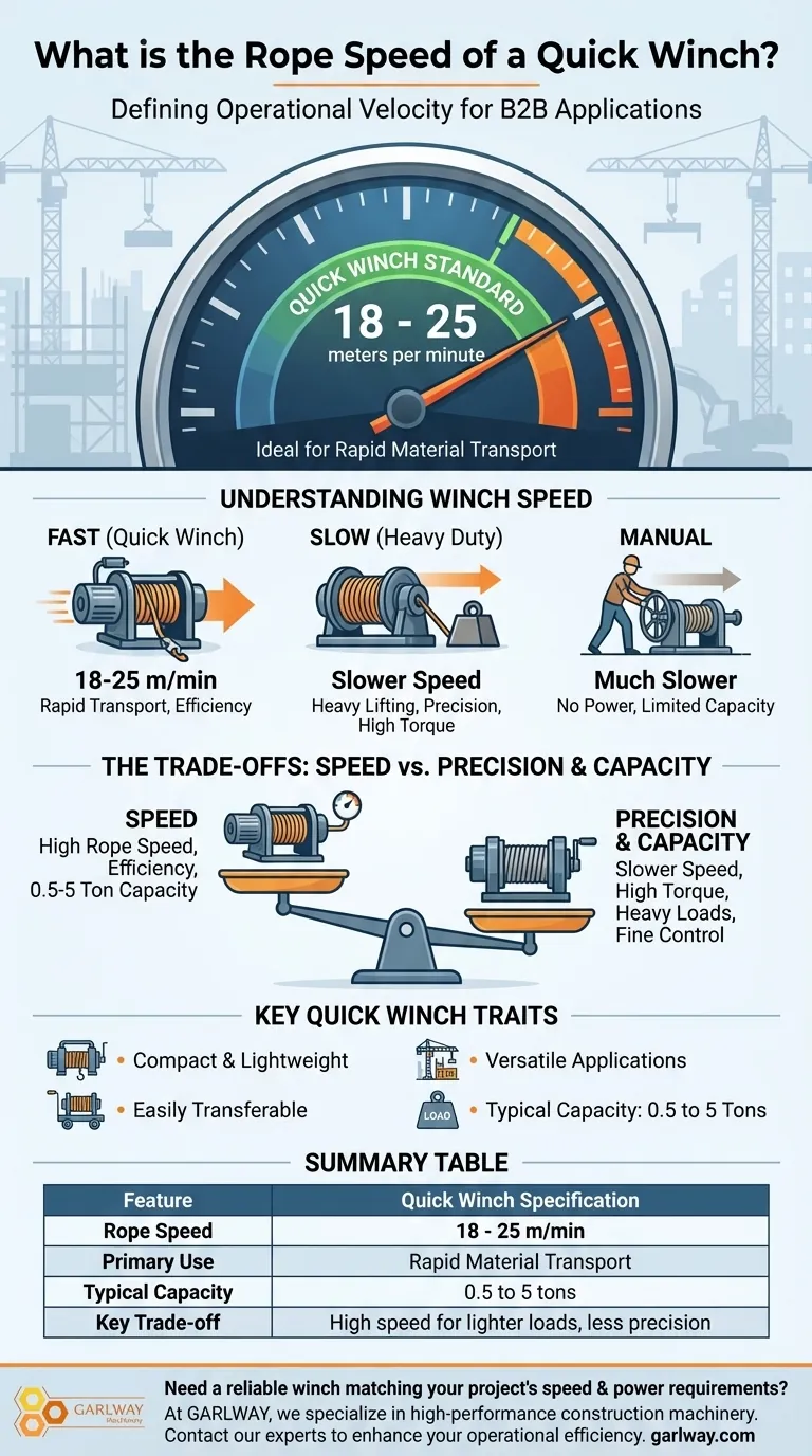 퀵 윈치의 로프 속도는 얼마입니까? 신속한 자재 운송 달성 시각적 가이드