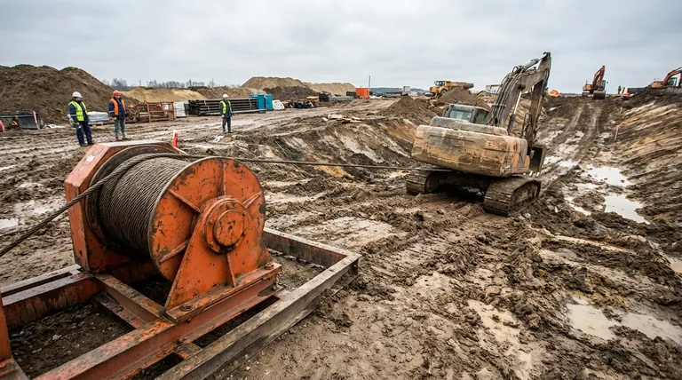 ما هي قوة السحب بالحبل الواحد للرافعة السريعة بدون بكرة؟ 0.5 إلى 40 طنًا مشروحة