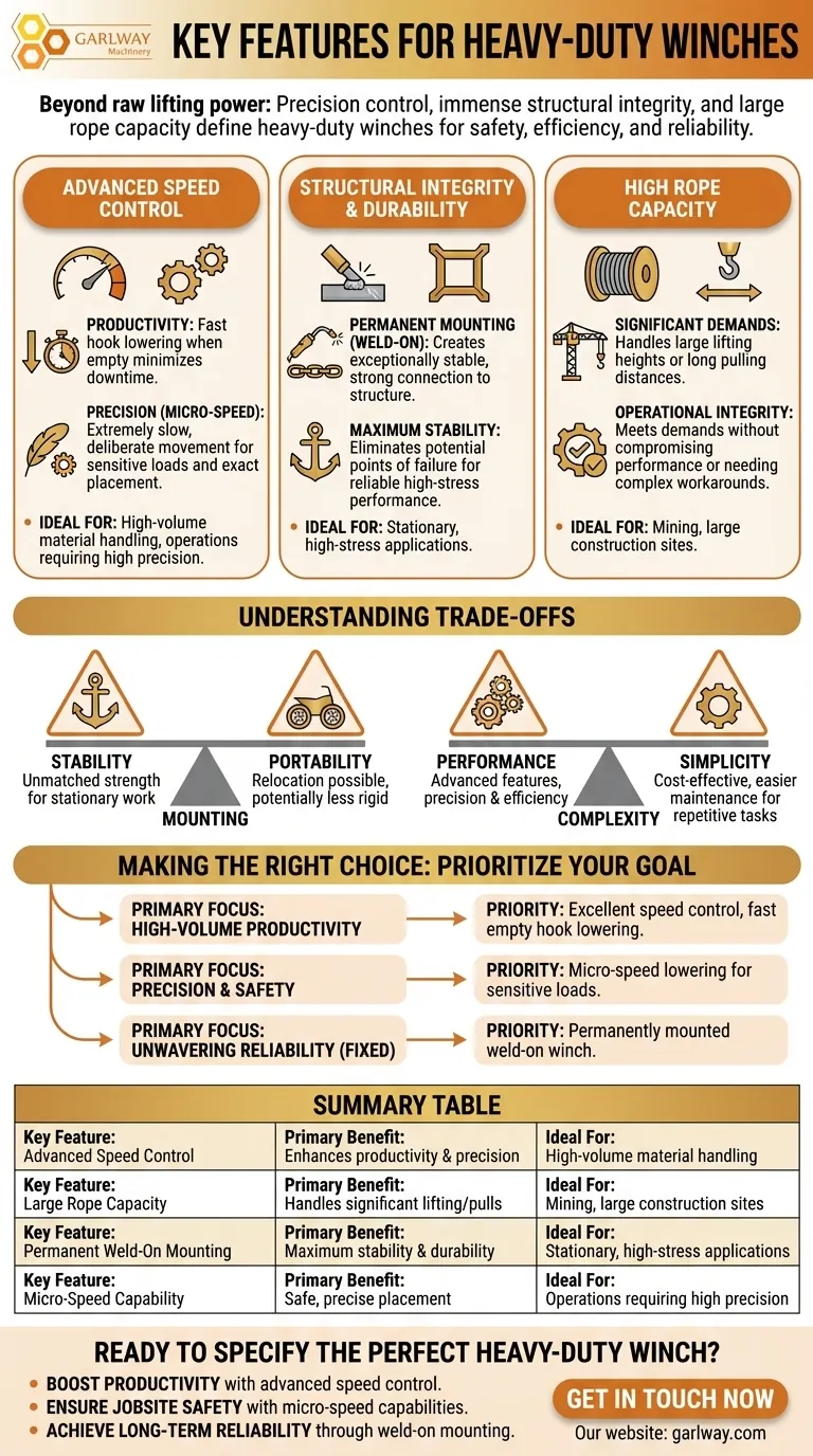 重型绞车需要具备哪些关键特性？ | 确保安全与效率 图解指南
